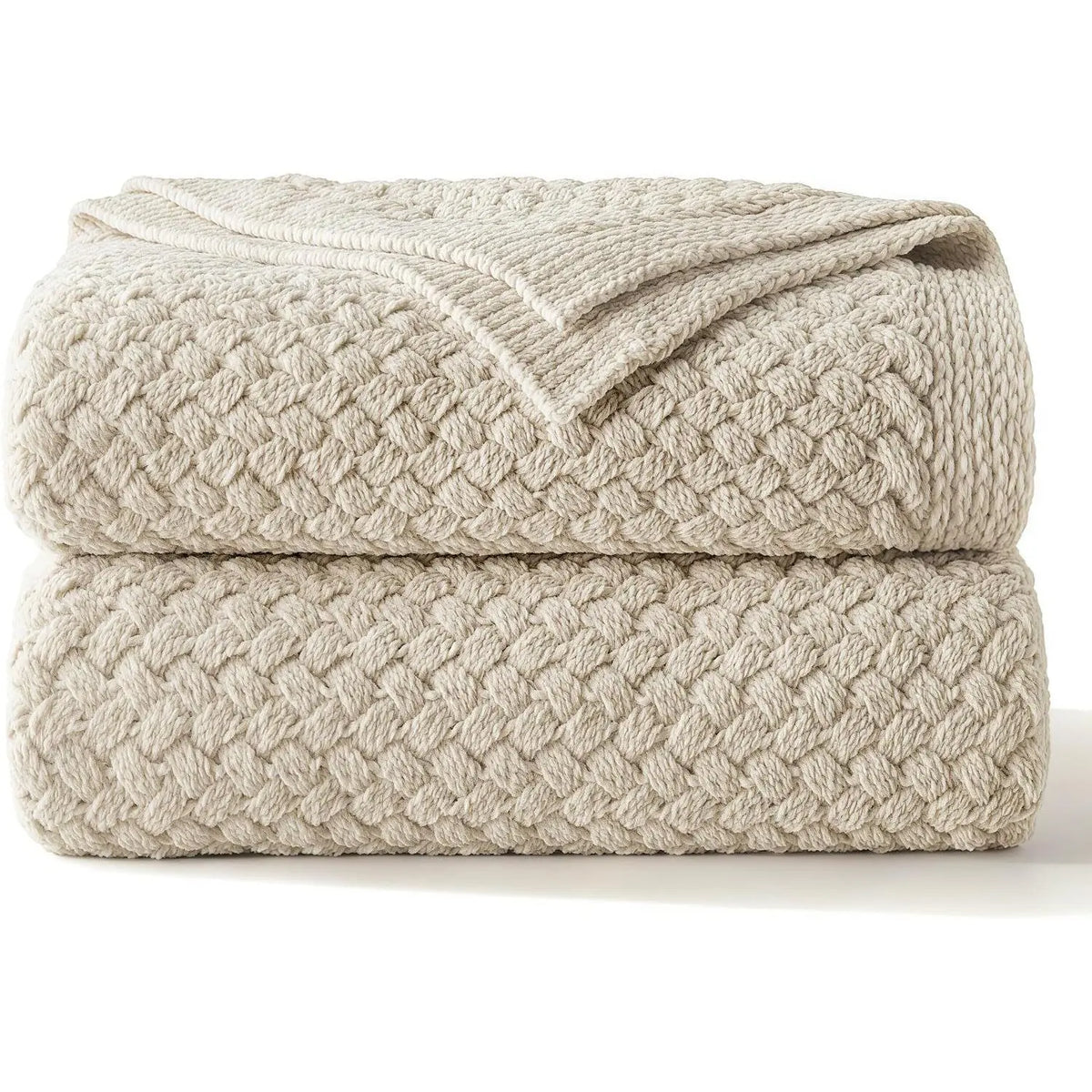 【Backtoschoolday】Whale Flotilla Chunky Chenille Knit Bed Blanket, Lightweight Breathable Summer Basket Woven Decorative Throw