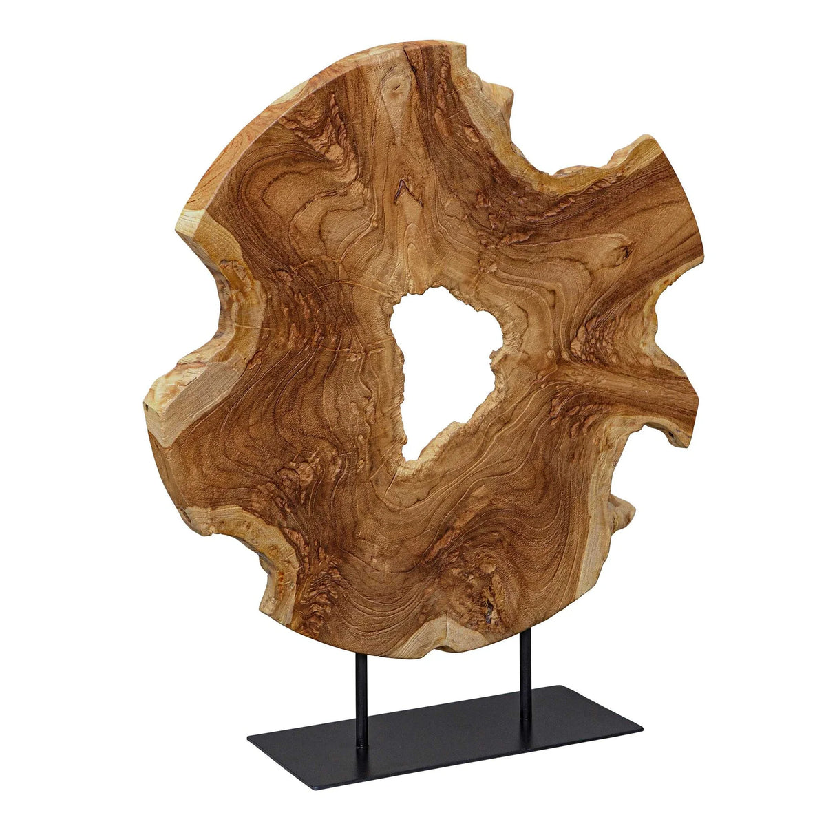 Tamarind Wood & Metal Sculpture