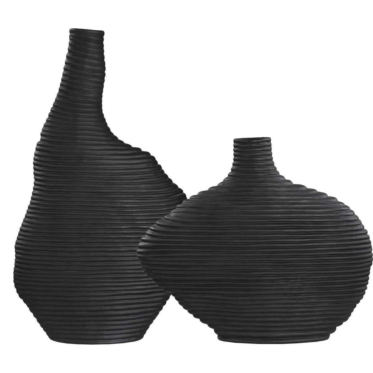 Stacked Ceramic Vases, Set of 2