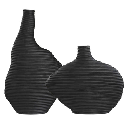 Stacked Ceramic Vases, Set of 2