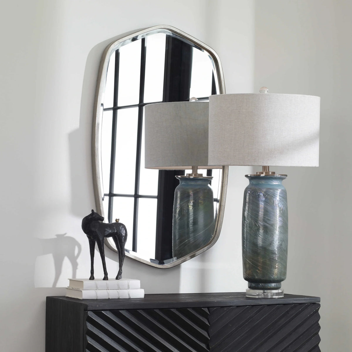 Antiqued Gold Mirror