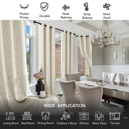 Blackout Curtain Panels | 100% Polyester, Thermal Insulated, Grommet Top | Wide Size Range, Set of 2