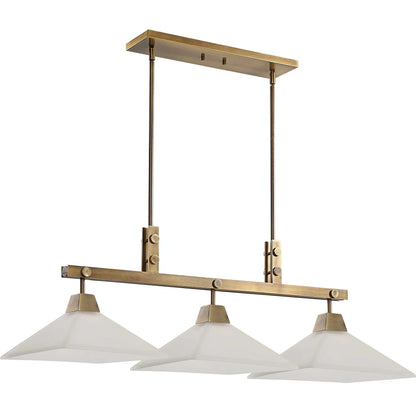 Industrial 3 Light Linear Chandelier