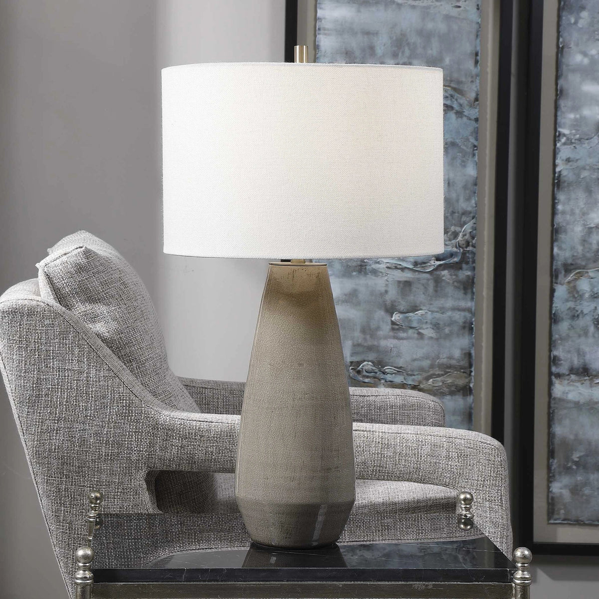 Taupe-Gray Table Lamp