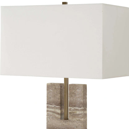 Travertine Table Lamp
