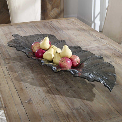 Curved Smoked Glass Tray