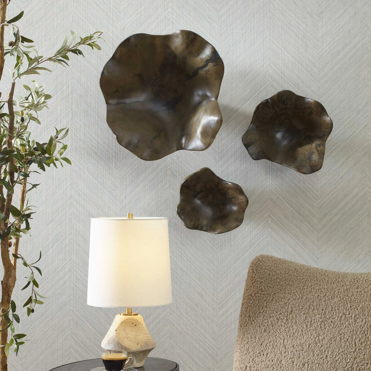 Wall Decor In Mocha Set/3