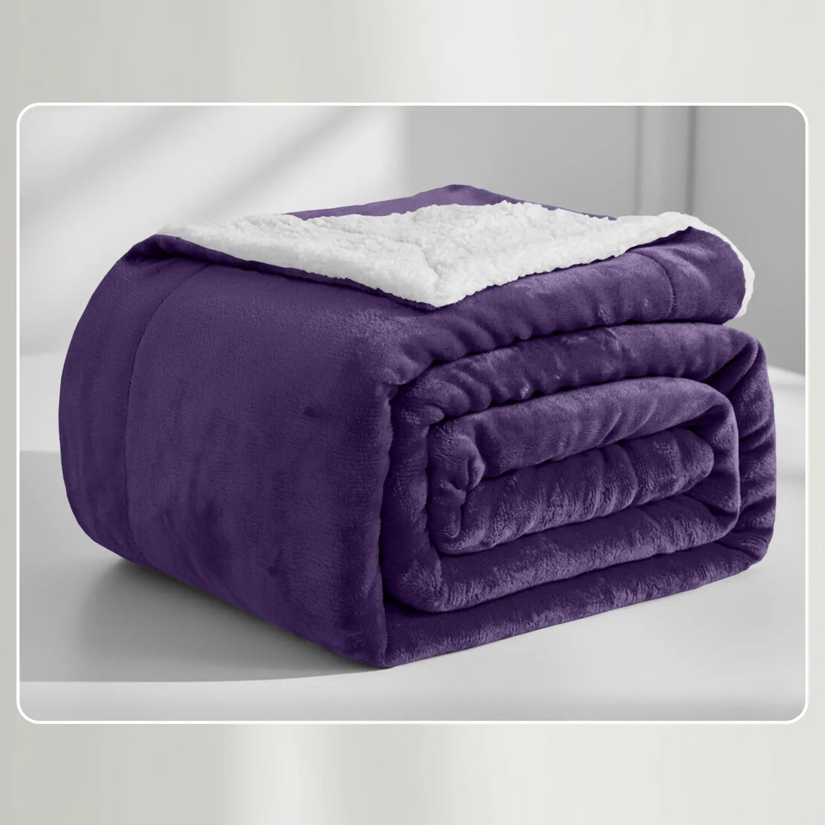Soft Sherpa Fleece Throw Blankets - Dual-Layer Design with 230 GSM Fleece, 180 GSM Sherpa for Lightweight Warmth, Ideal for Relaxing Nights, Bed Layering; Available in Twin, Queen, King, Throw Sizes