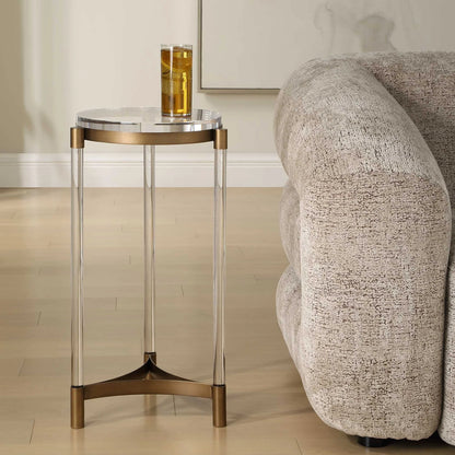 Round Acrylic Accent Table