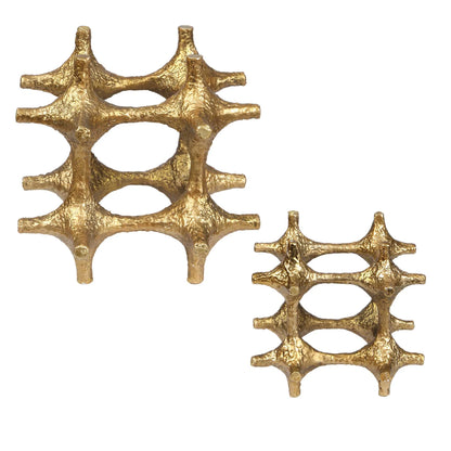 Antique Brass Sculptures, Set of 2