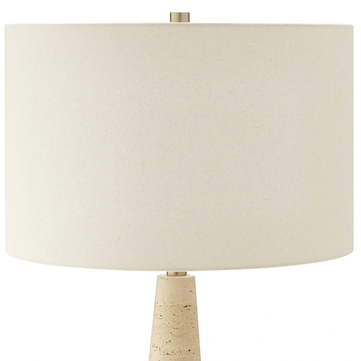 Travertine Column Table Lamp