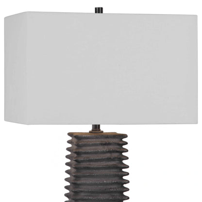 Metallic Charcoal Table Lamp