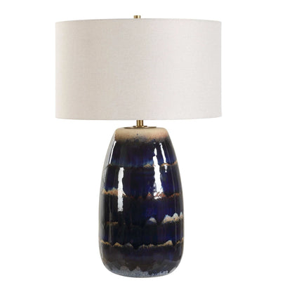 Blue Drip Glaze Table Lamp