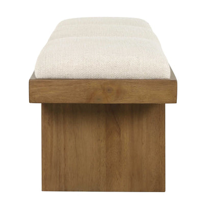 Boucle Upholstered Bench