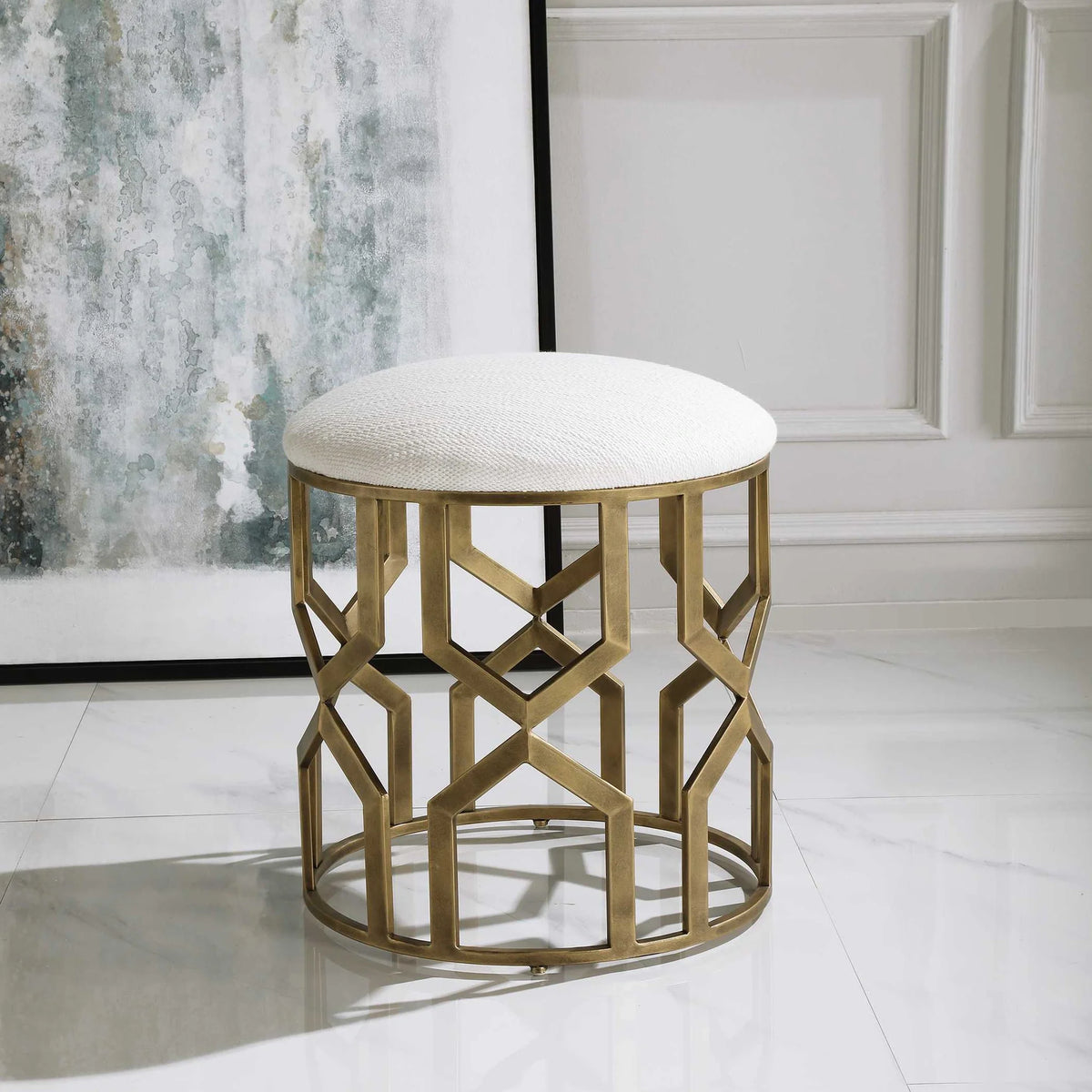 Geometric Accent Stool