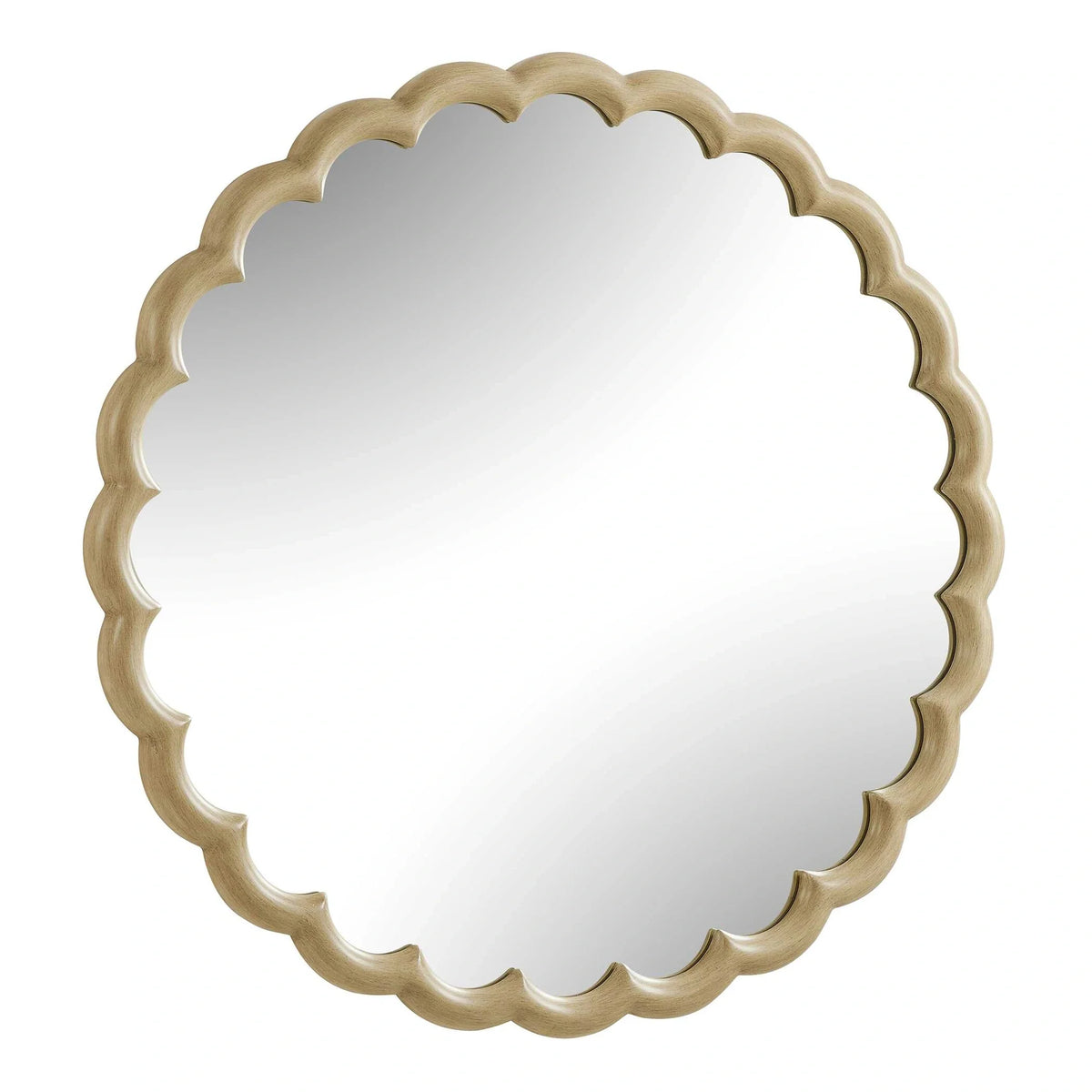 Antique Brass Round Mirror