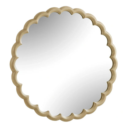Antique Brass Round Mirror