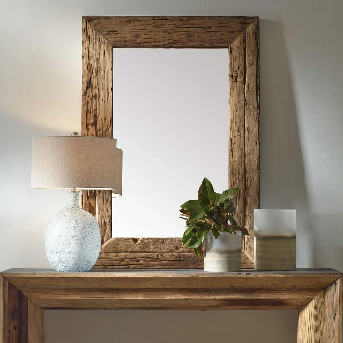 Large Reclaimed Pine Mirror