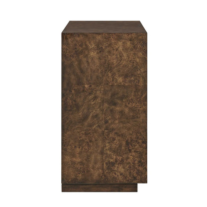 Burl Wood 2-Door Cabinet