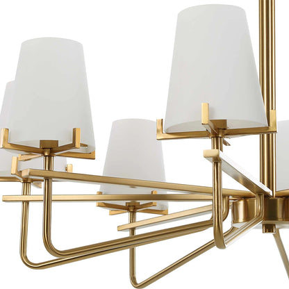 8 Light Brass Chandelier