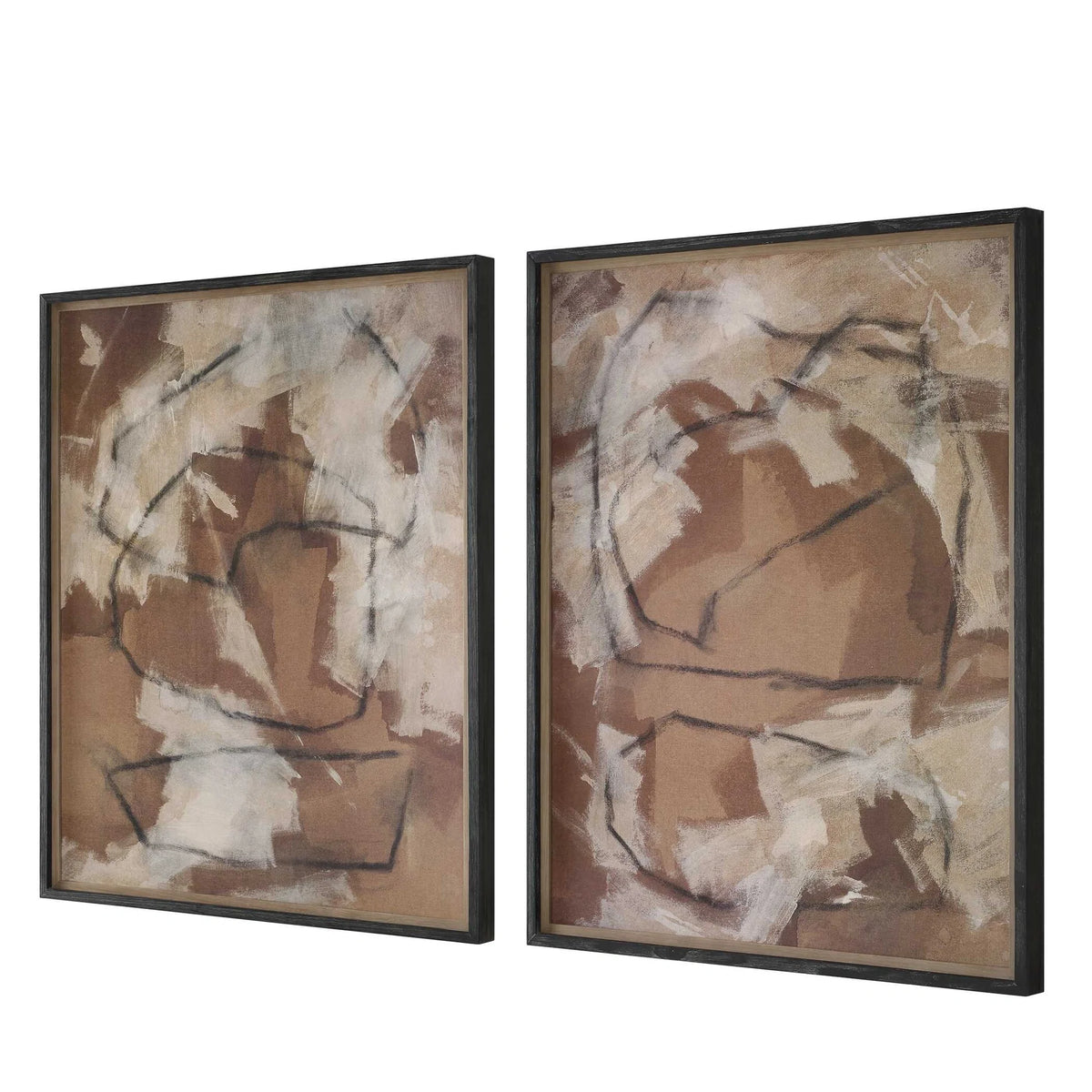 Abstract Framed Prints, Set of 2