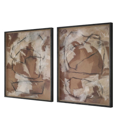 Abstract Framed Prints, Set of 2