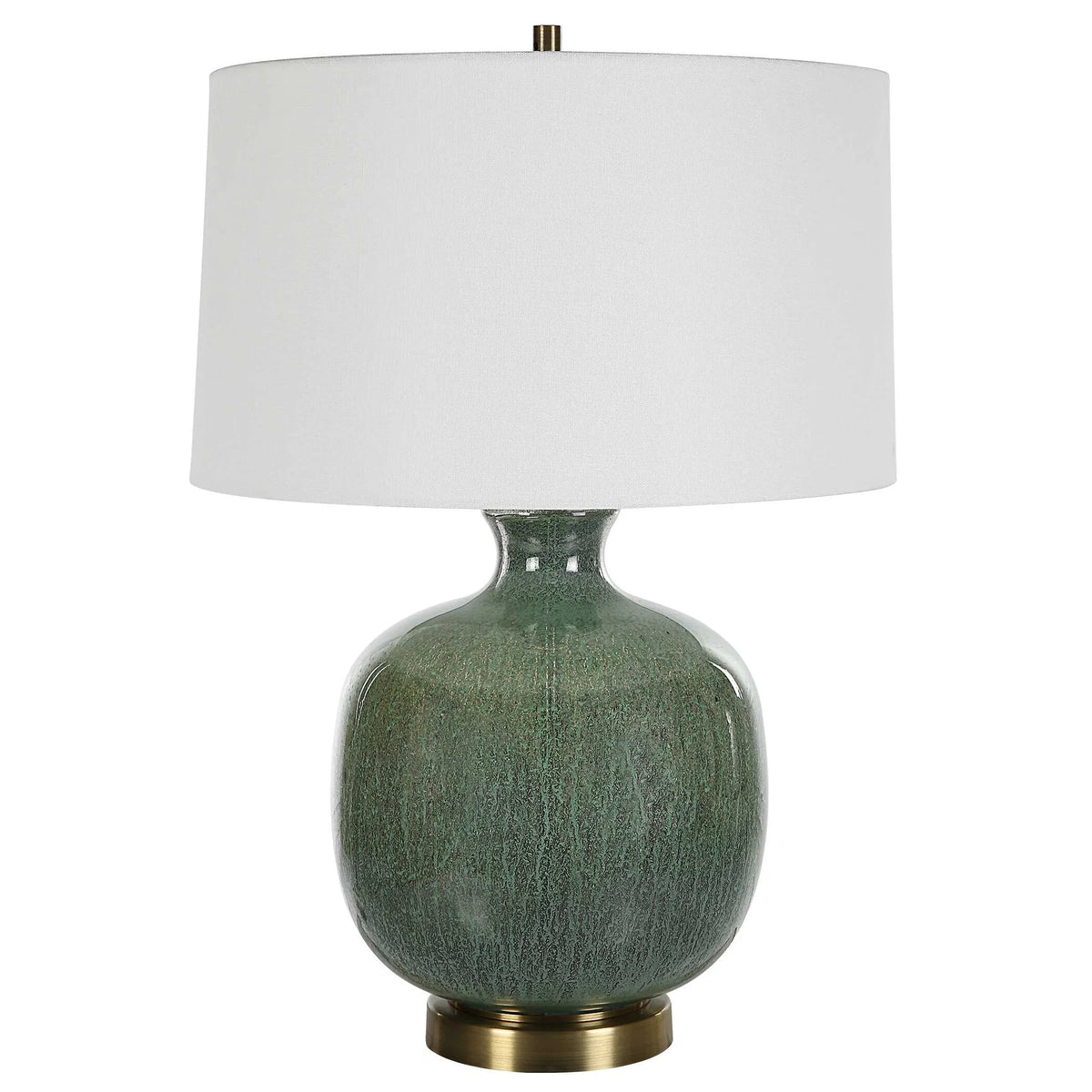 Aged Green Table Lamp