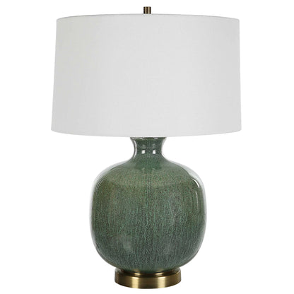 Aged Green Table Lamp