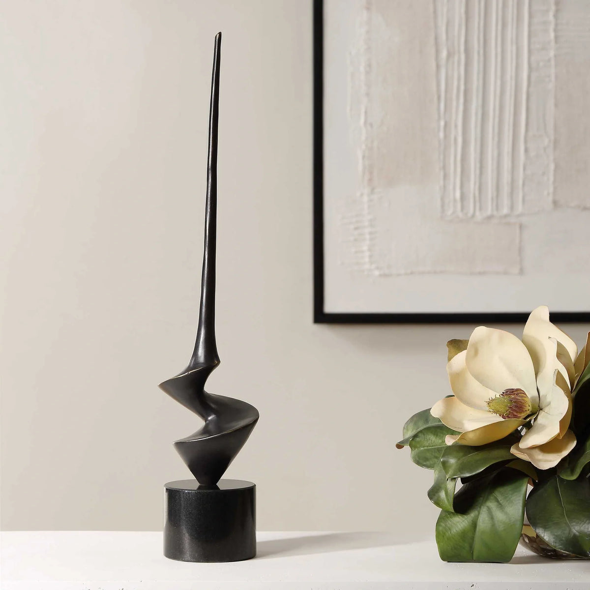 Twisted Bronze Sculpture