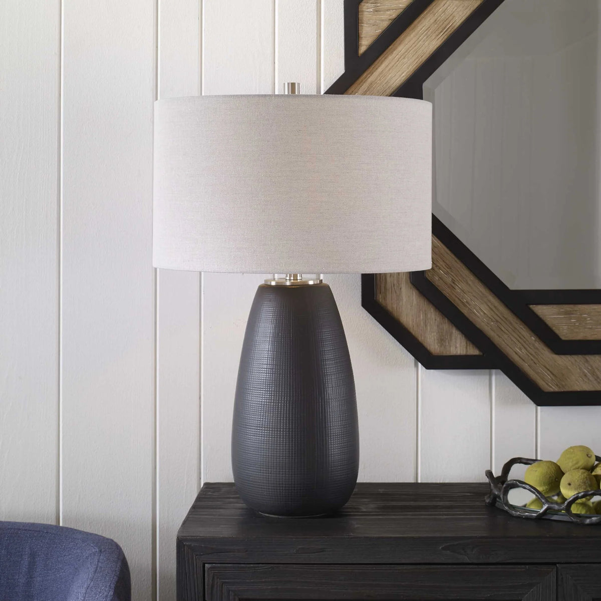 Satin Black Table Lamp