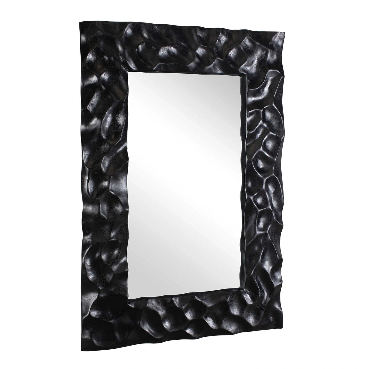 Black Carved Mirror