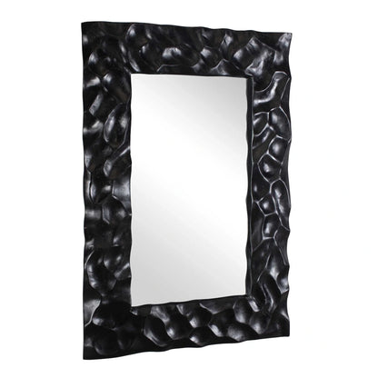 Black Carved Mirror