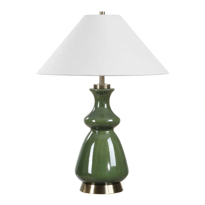 Moss Green Ceramic Table Lamp