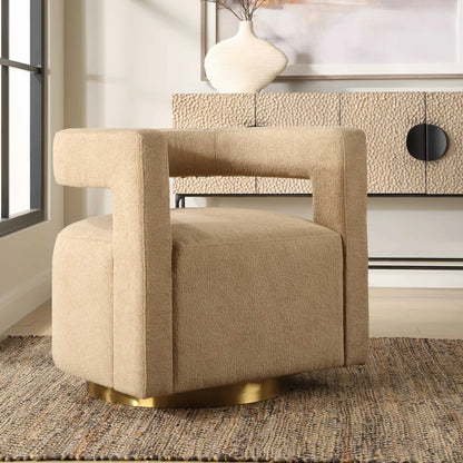 Boucle Swivel Chair