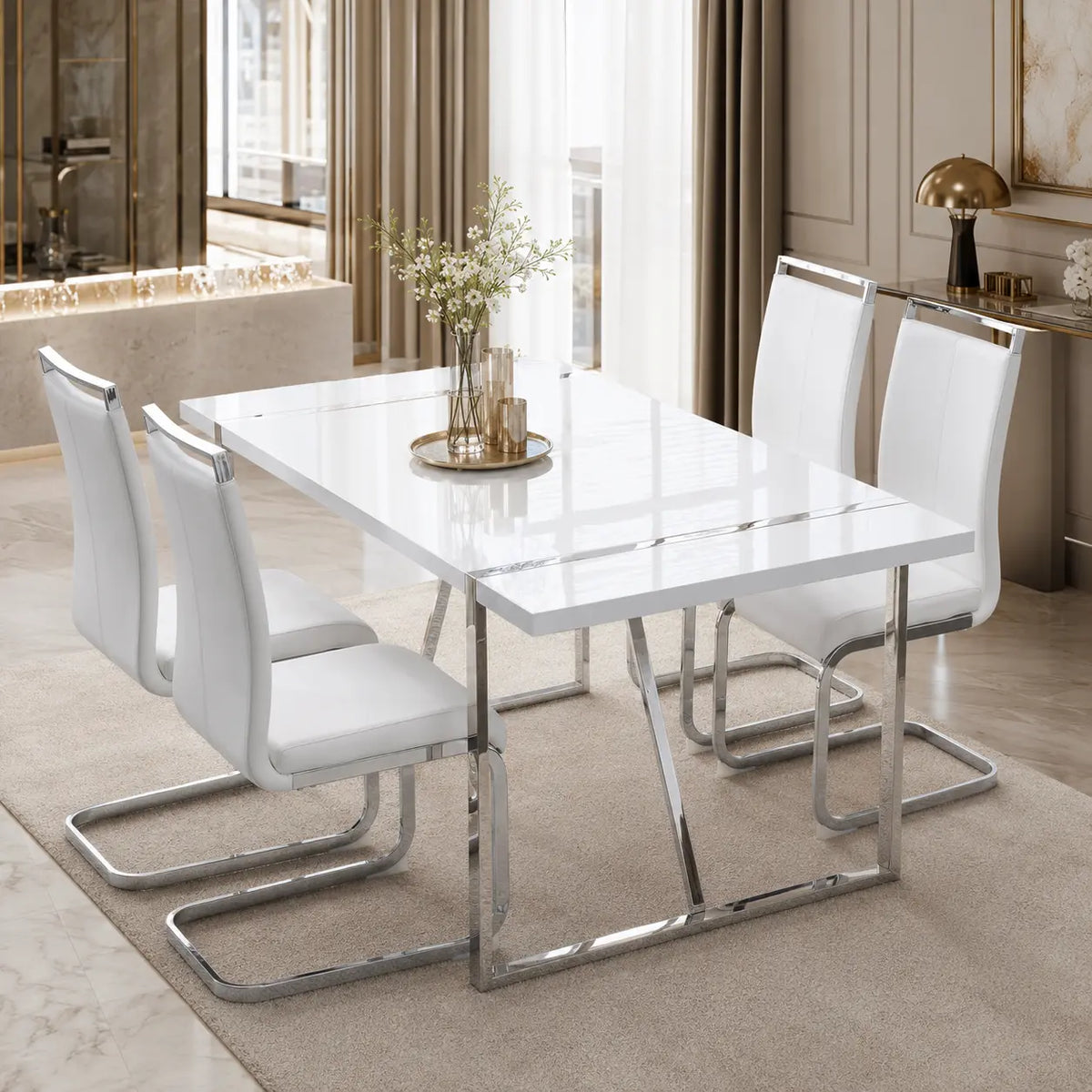 5-Piece Dining Table Set for 6
