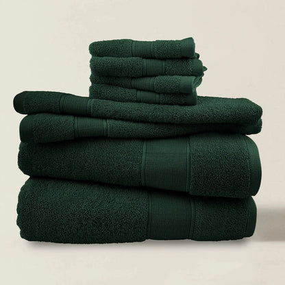 8-Piece Cotton Bath Towel Set | Complete Bathroom Set | Five Colours