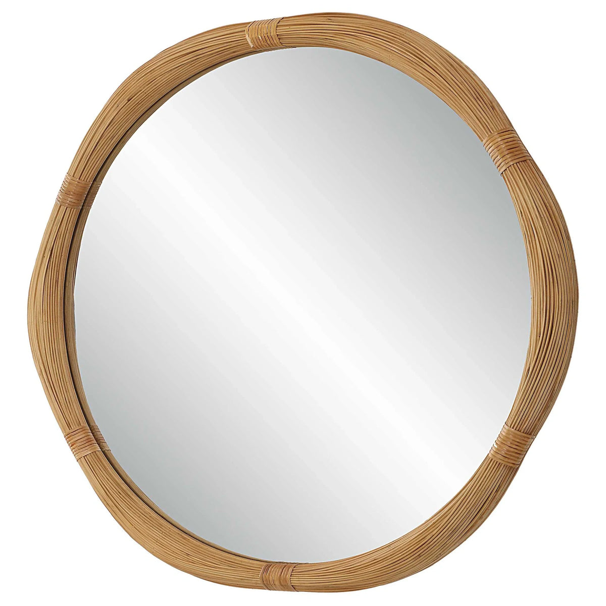 Round Bamboo Mirror