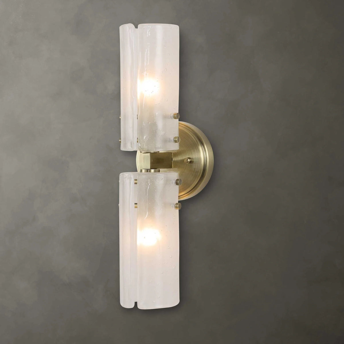 2 Light Glass Sconce