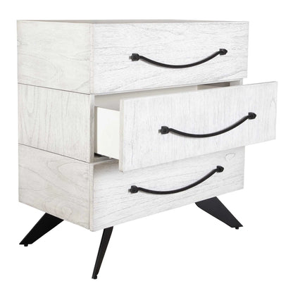 3 Drawer White Chest
