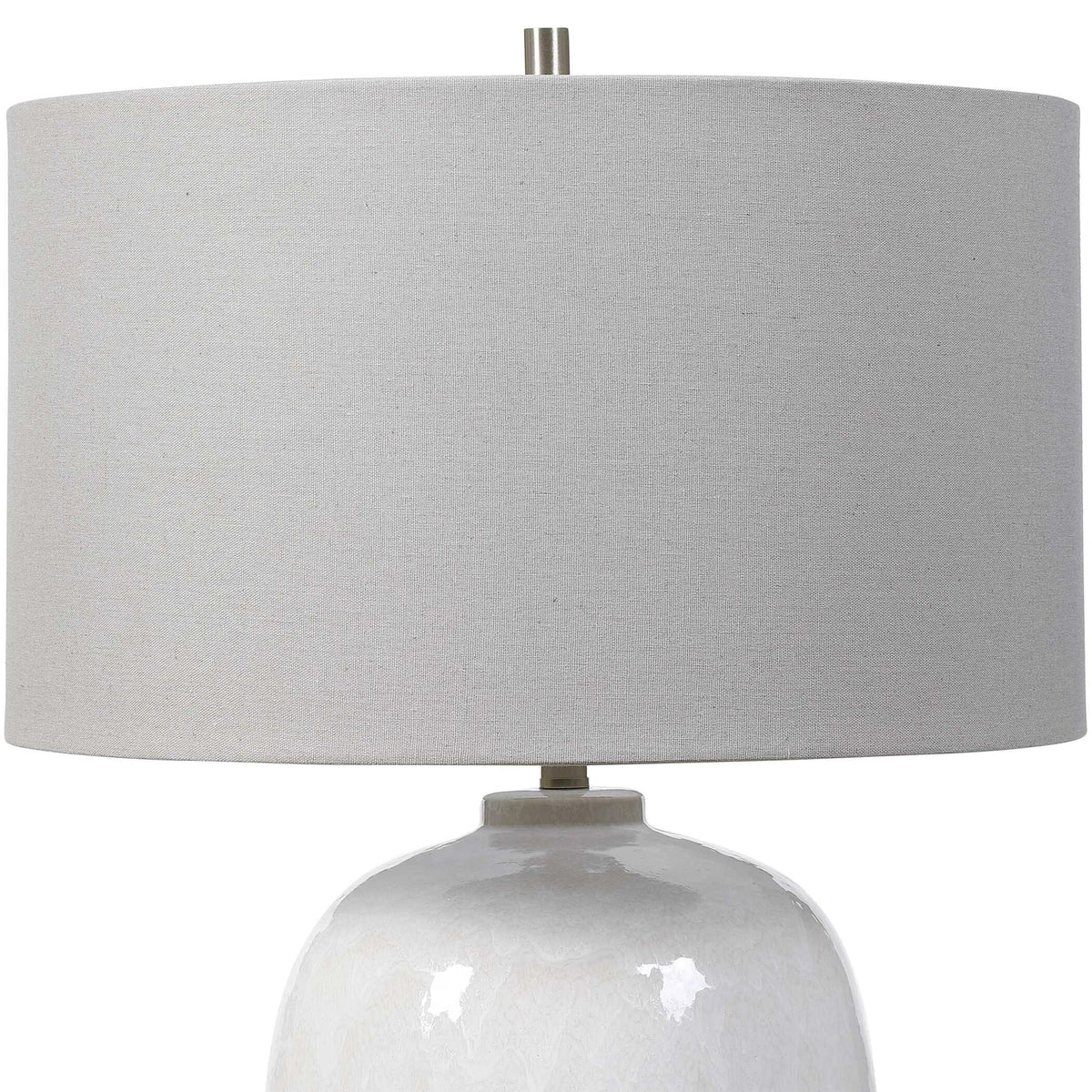 White Glaze Table Lamp