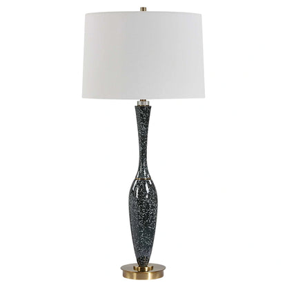 Navy Blue Polished Table Lamp