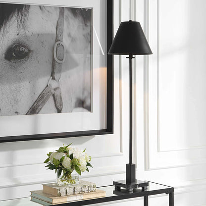 Satin Black Buffet Lamp