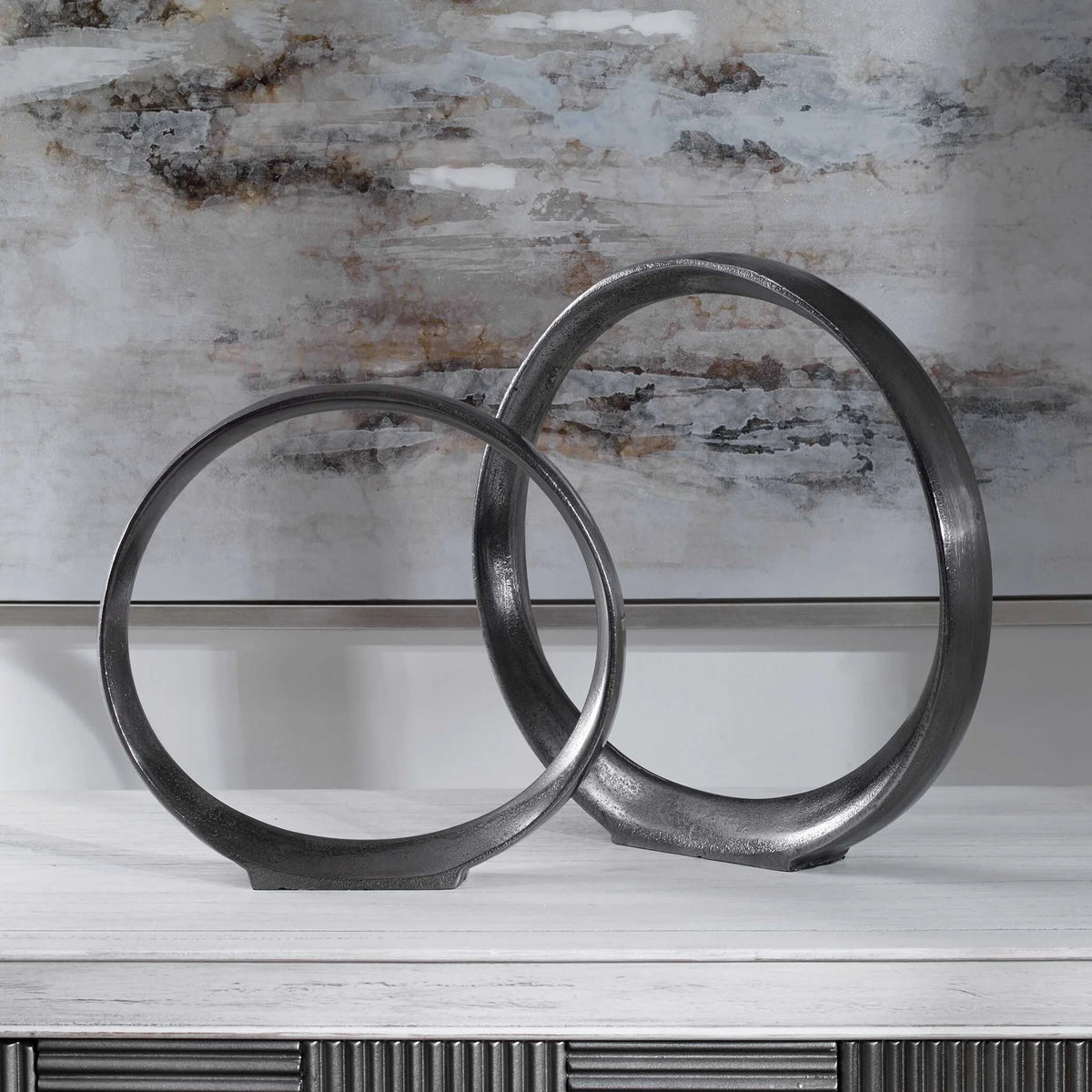 Ring Sculptures, Set of 2