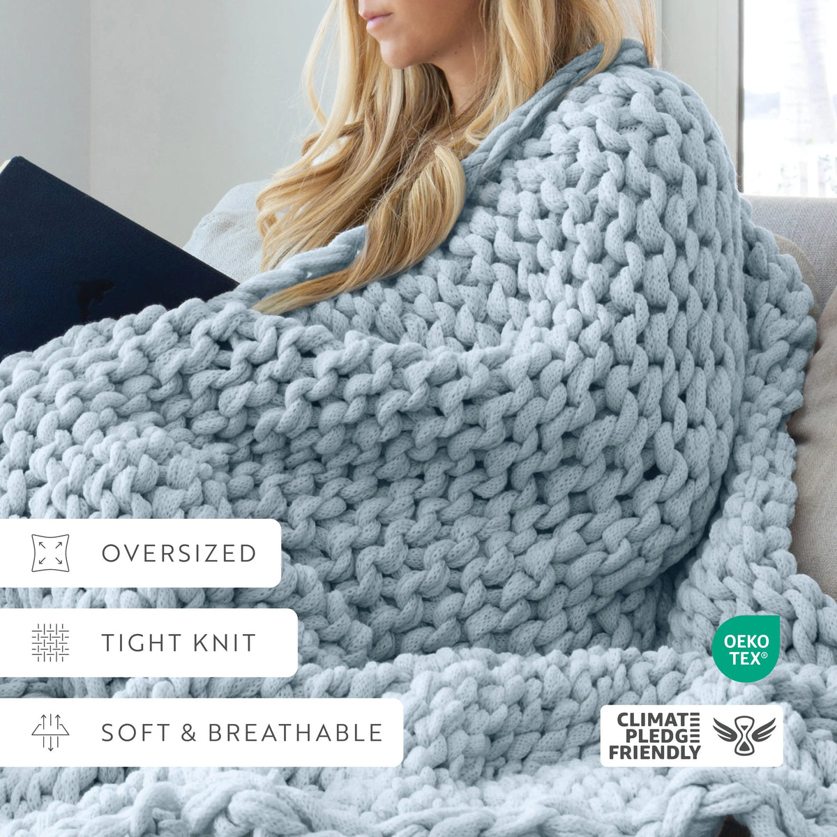 Chunky Knit Throw Blanket