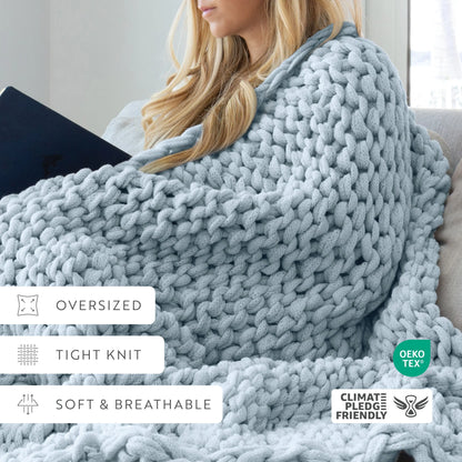 Chunky Knit Throw Blanket