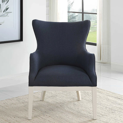 Blue Fabric Accent Chair