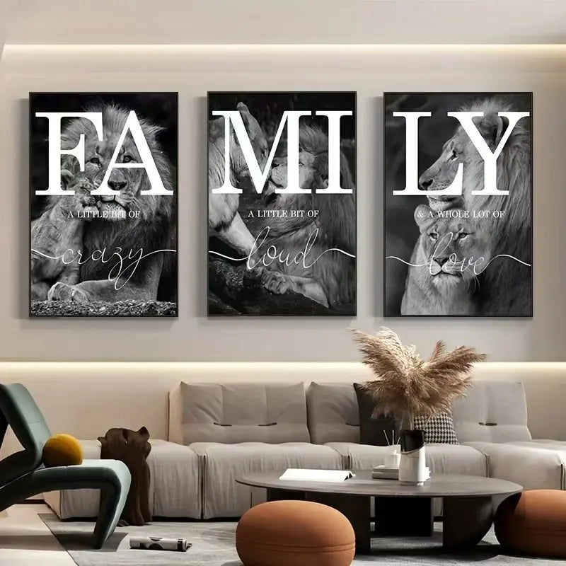 3-Piece Lion Canvas Art Set