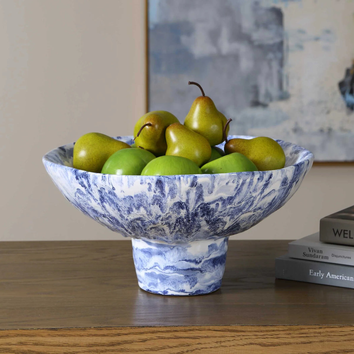 Marbled Pedestal Bowl