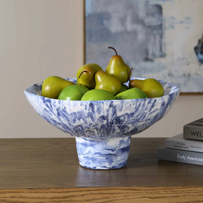 Marbled Pedestal Bowl