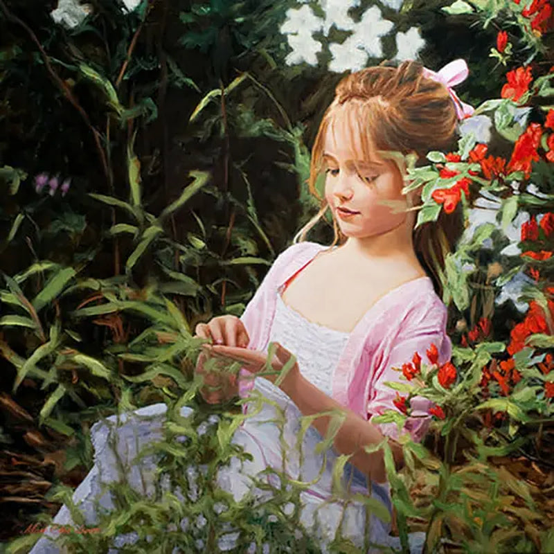 'Lady Bug' Canvas Print by Mark Lovett Studio - Wall Art for Kid's Room Decor, Vibrant Oil Painting Reproduction